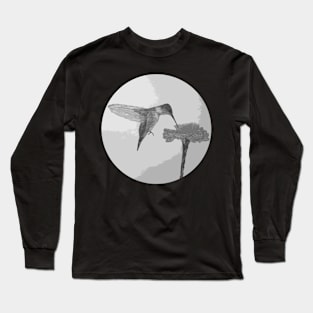 Hummingbird Black Long Sleeve T-Shirt